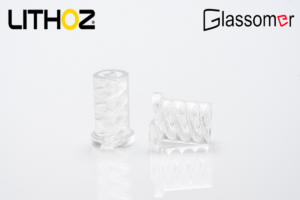 発表された新しい3Dプリント材料「LithaGlass」／出典： Lithoz社